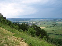 La côte de Meuse vue depuis la côte Saint-Germain (butte-témoin).