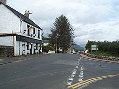 Junction of the A815 and A885 roads