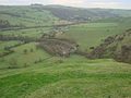 From Thorpe Cloud looking to the left of Bunster Hill with the Car Park in the middle