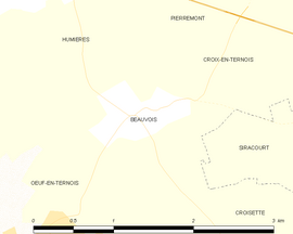 Mapa obce Beauvois