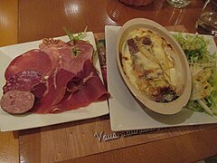 Morbiflette (tartiflette au Morbier).