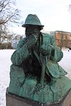 Aron Jerndahls staty Det lider mot skymning, ca 1902