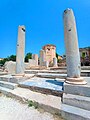 View of remains of Roman portico and Tower of the Winds