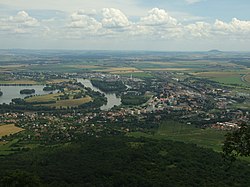 Lovosice a Labe z vrchu Lovoš