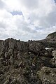 Roches plissées à la verticale dans la falaise à Cameros 2.