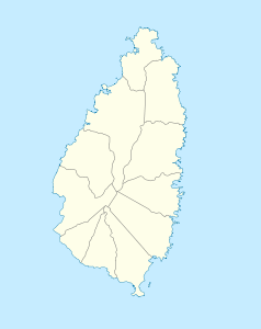 Mapa konturowa Saint Lucia