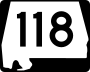 State Route 118 marker