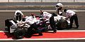 Kubica during the Catalunya test, June 2008.