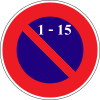 No parking from 1st to 15th day of the month