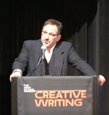 Biespiel speaking at the New School in New York, March 2016