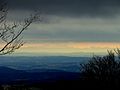 View from Mt. Lusen in the Bavarian Forest over the Alpine Foreland