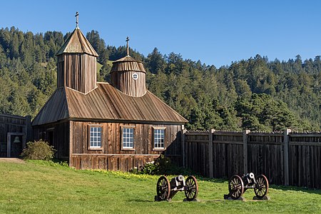 St. Nicholas Chapel at Fort Ross, California, by Frank Schulenburg