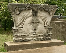 Statue placed at the entrance of the LDS Temple Quarry.jpg