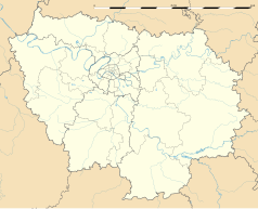 Mapa konturowa Île-de-France, po lewej znajduje się punkt z opisem „Tremblay-sur-Mauldre”