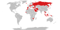 Image 9A map of countries which have lèse-majesté laws as of January 2023 (from Freedom of speech)