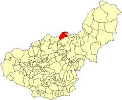Location of Alamedilla, Spain