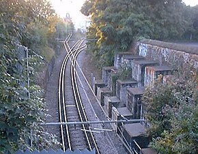 Gauntlet track on Tramlink, at Mitcham