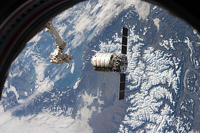 Cygnus approaches the ISS