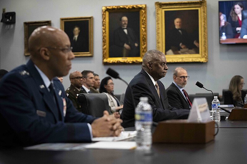 File:Department of Defense personnel attend hearing with the United States House of Representatives Appropriations Committee - Defense at the Rayburn House Office Building in Washington, D.C. on April 17, 2024 - 5.jpg