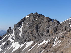 Vue de la face nord de la Lämpermahdspitze.