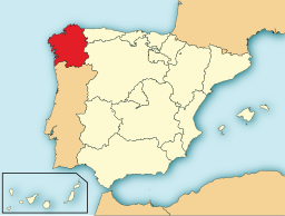 Regionens läge i Spanien.