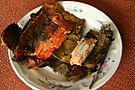 Two varieties of palai bada, a Minangkabau dish