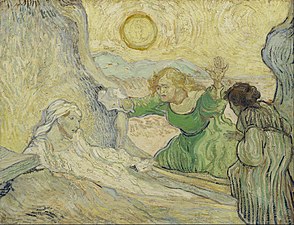 The Raising of Lazarus (after Rembrandt) by Vincent van Gogh 1890 Van Gogh Museum, Amsterdam, Netherlands (F677)