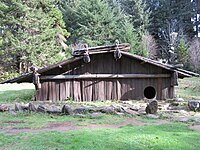 Yurok plank house.