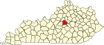 State map highlighting Mercer County