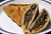 Fatayer is a meat pie or pastry that can alternatively be stuffed with spinach (sabaneq), or cheese (jibnah). It is eaten in Turkey, Syria, Lebanon, Jordan and other countries in the Middle East.