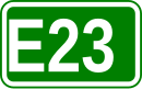 Zeichen der Europastraße 23