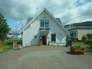 Terrace railway station, at White Pass & Yukon Railroad, British Columbia, 2011