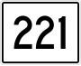 State Route 221 marker