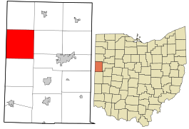 Mercer County Ohio incorporated and unincorporated areas Liberty Township highlighted.svg