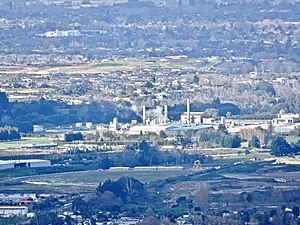 Northern Te Rapa and dairy factory from Hakarimatas