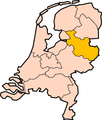 Lage der Provinz Overijssel in den Niederlanden