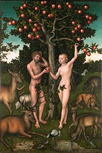 Aatami ja Eeva. Lucas Cranach vanhempi, 1526.