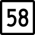 Route 58 marker