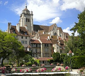 Le quartier des Tanneurs et la collégiale Notre-Dame de Dole