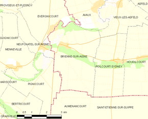 Poziția localității Brienne-sur-Aisne