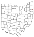 Location of Youngstown within Ohio