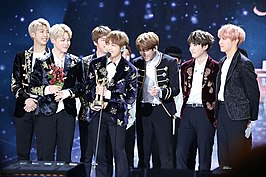 BTS tijdens de Golden Disc Awards in 2017