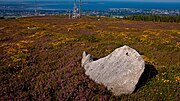 Standing stone on the north-northeast slopes