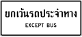 except buses