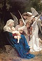 聖母、聖嬰與眾天使之歌，由威廉·阿道夫·布格罗所作，1881年