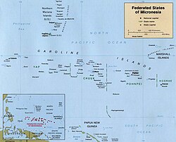 ミクロネシア連邦の地図