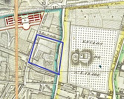 Location of the future gasometer on the Rue du Faubourg-Poissonnière in 1814