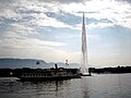 Un barco en el lago Ginebra