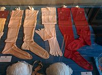 19th-century stockings with toes exposed at Palazzo Chigi in Ariccia, near Rome, Italy.