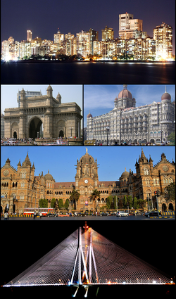 Kolazh me pamje nga Mumbai